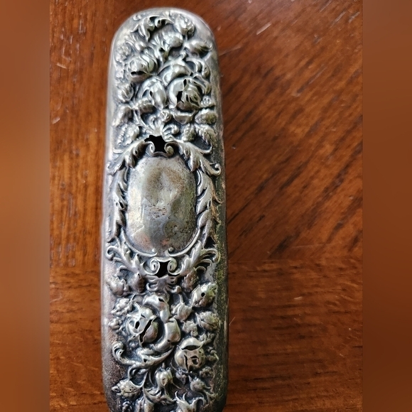 Vintage sterling silver brush set - Picture 4 of 10